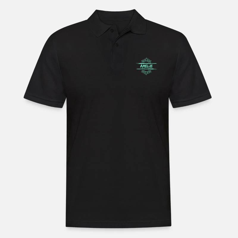 Amelie Amelie - Männer Poloshirt - Schwarz