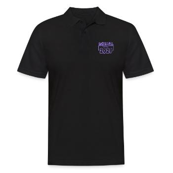 Sozial 2029 - Männer Poloshirt - Schwarz - Vorne - Kai (181cm)