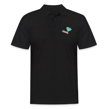Diamant Asael - Männer Poloshirt - Schwarz - Vorne - Kai (181cm)