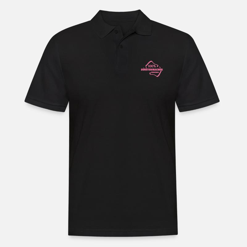 Beruf Buerstenmacher - Männer Poloshirt - Schwarz