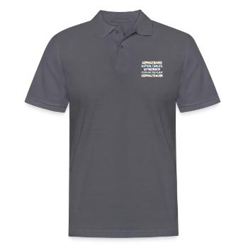 Asphalt builder as a job - Men's Polo Shirt - charcoal grey - Front - Nico (186cm)