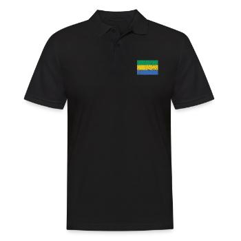 Land Gabun - Männer Poloshirt - Schwarz - Vorne - Kai (181cm)