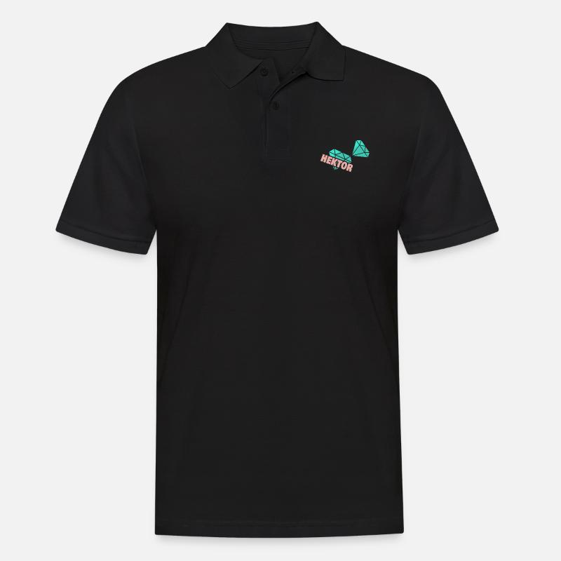 Opa Hektor - Männer Poloshirt - Schwarz
