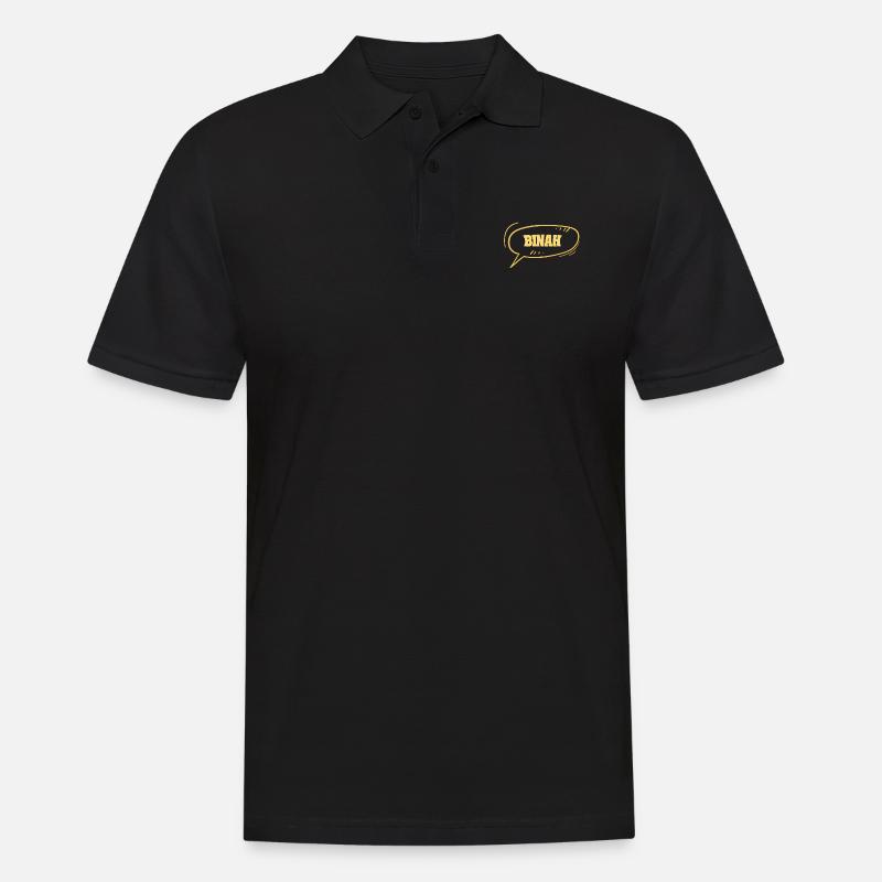 Vorname Binah - Männer Poloshirt - Schwarz