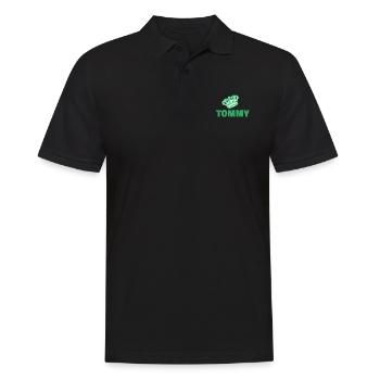 Vorname Tommy - Männer Poloshirt - Schwarz - Vorne - Kai (181cm)
