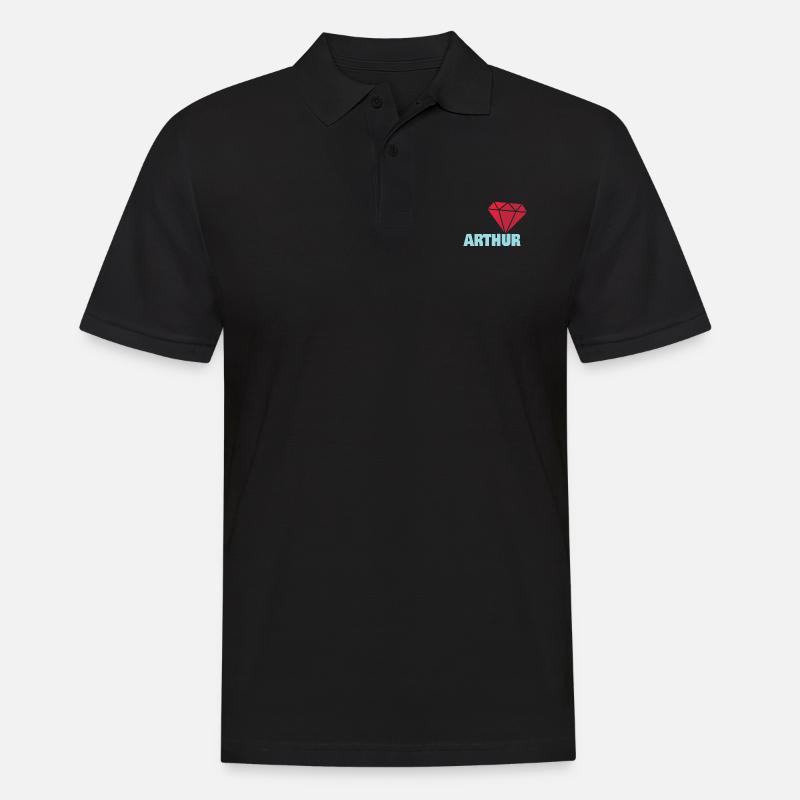 Edel Arthur - Männer Poloshirt - Schwarz
