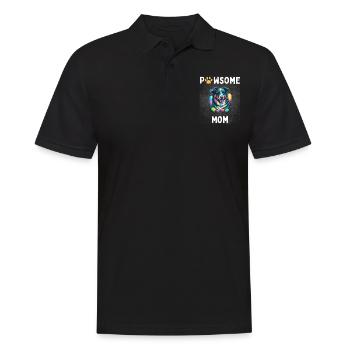 Australian Shepherd Easter Egg Hunter Mom Costume - Men's Polo Shirt - black - Front - Kai (181cm)