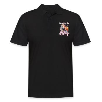 Je préfère monter à cheval fille splash art - Polo Homme - noir - Devant - Kai (181cm)