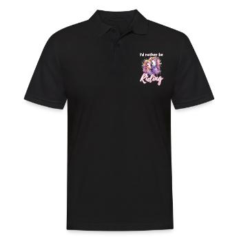 Je préfère monter à cheval fille splash art - Polo Homme - noir - Devant - Kai (181cm)