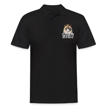 J'ai l'air calme mais dans ma tête je t'ai tué - Polo Homme - noir - Devant - Kai (181cm)