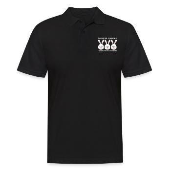 Cadeau agriculteur éleveur de lapins - Polo Homme - noir - Devant - Kai (181cm)