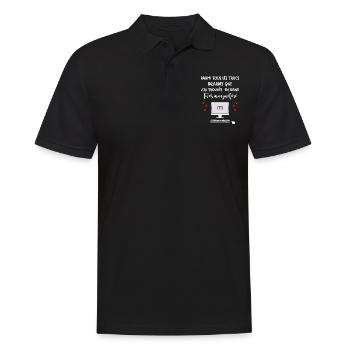 Cadeau Saint Valentin Homme Femme Humoristique - Polo Homme - noir - Devant - Kai (181cm)