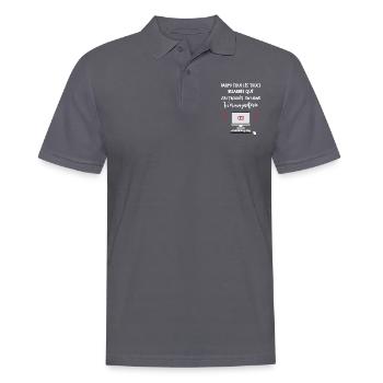 Cadeau Saint Valentin Homme Femme Humour Internet - Polo Homme - charbon - Devant - Nico (186cm)
