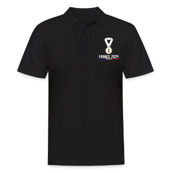 j'peux pas j'ai jeux tour eiffel France - Polo Homme - noir - Devant - Kai (181cm)