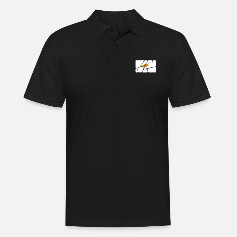 Zypern als Zypern - Männer Poloshirt - Schwarz