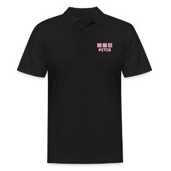 Gift for Peter - Men's Polo Shirt - black - Front - Kai (181cm)