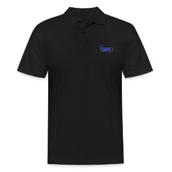 Knuffig für Betty Schwester Tochter - Männer Poloshirt - Schwarz - Vorne - Kai (181cm)