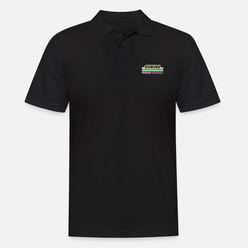 Vorname Chirurg - Männer Poloshirt - Schwarz