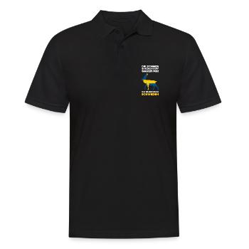 Schweden Schwedisch Skandinavien - Männer Poloshirt - Schwarz - Vorne - Kai (181cm)