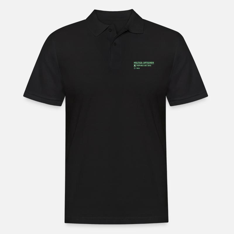 enya enya - Männer Poloshirt - Schwarz