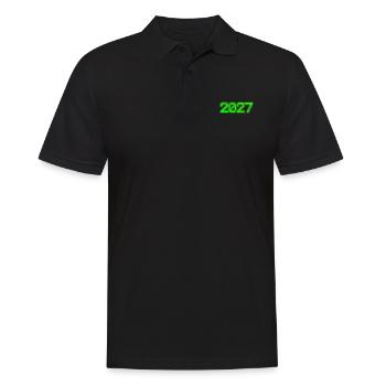 2027 - Men's Polo Shirt - black - Front - Kai (181cm)