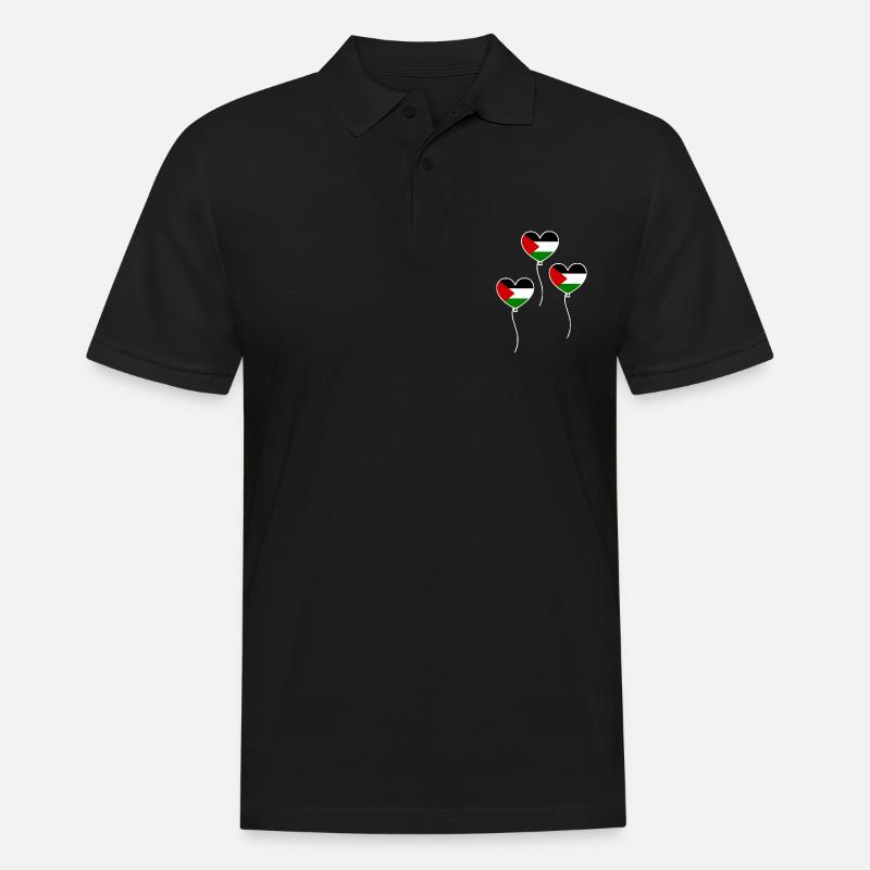 Palästina - Männer Poloshirt - Schwarz