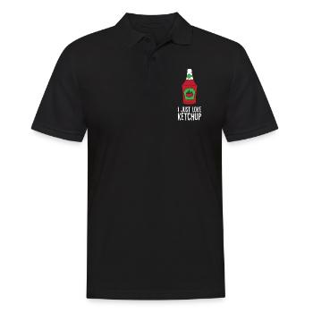 Ketchup - I just love Ketchup - Männer Poloshirt - Schwarz - Vorne - Kai (181cm)