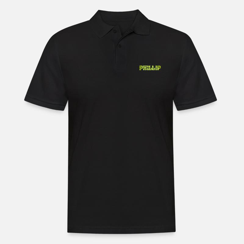 Name Phillip - Männer Poloshirt - Schwarz