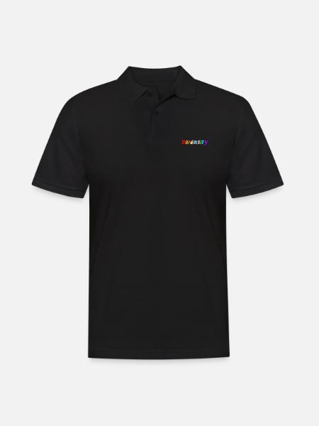 Diversity - Männer Poloshirt - Schwarz