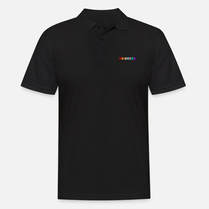 Diversity - Männer Poloshirt - Schwarz