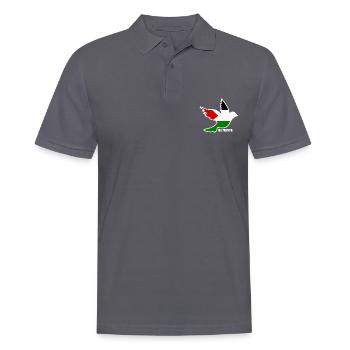 Free palestine - Polo Homme - charbon - Devant - Nico (186cm)