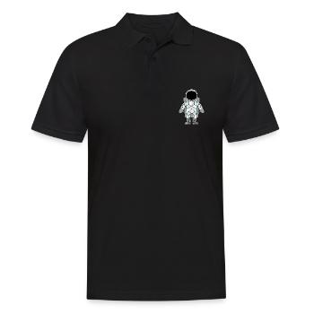 ASTRONAUT - Männer Poloshirt - Schwarz - Vorne - Kai (181cm)