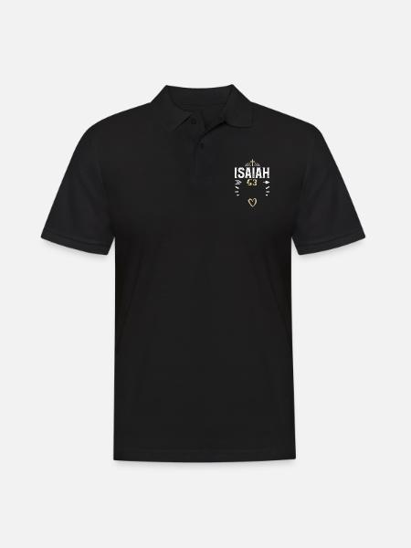Isaiah 53 - Jesus - Men's Polo Shirt - black