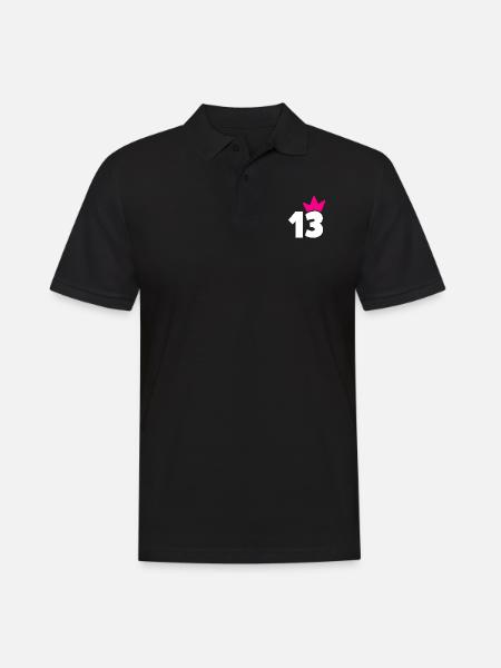 13 Krone Fille 13 - Polo Homme - noir