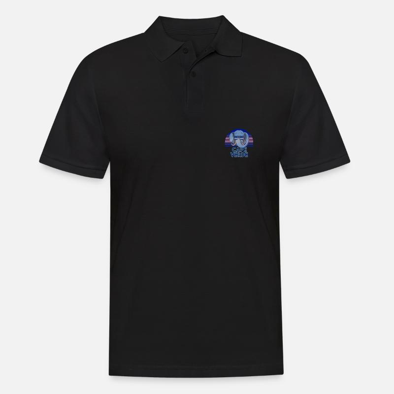 Kap Verde - Männer Poloshirt - Schwarz