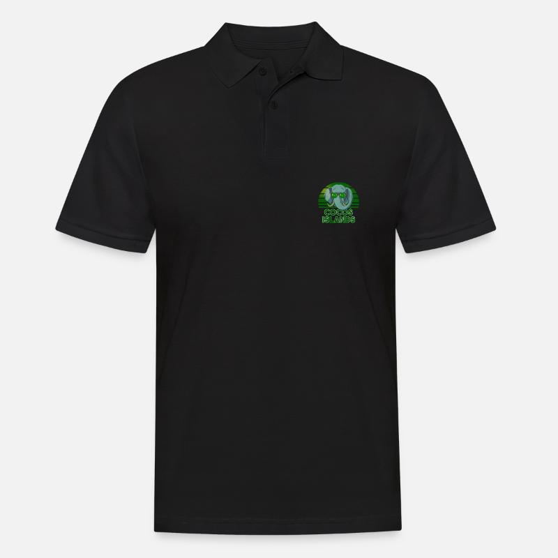 Kokosinseln - Männer Poloshirt - Schwarz