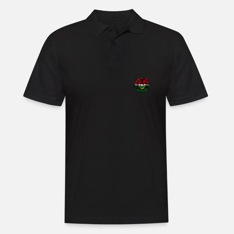 Union des Arabischen Maghreb - Männer Poloshirt - Schwarz