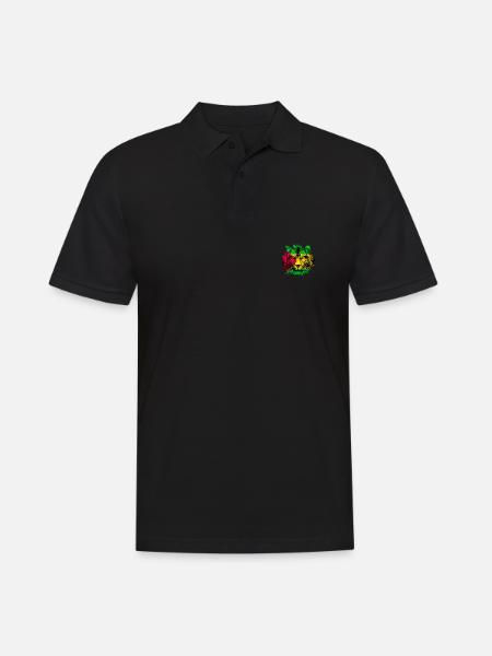 São Tomé and Príncipe - Men's Polo Shirt - black