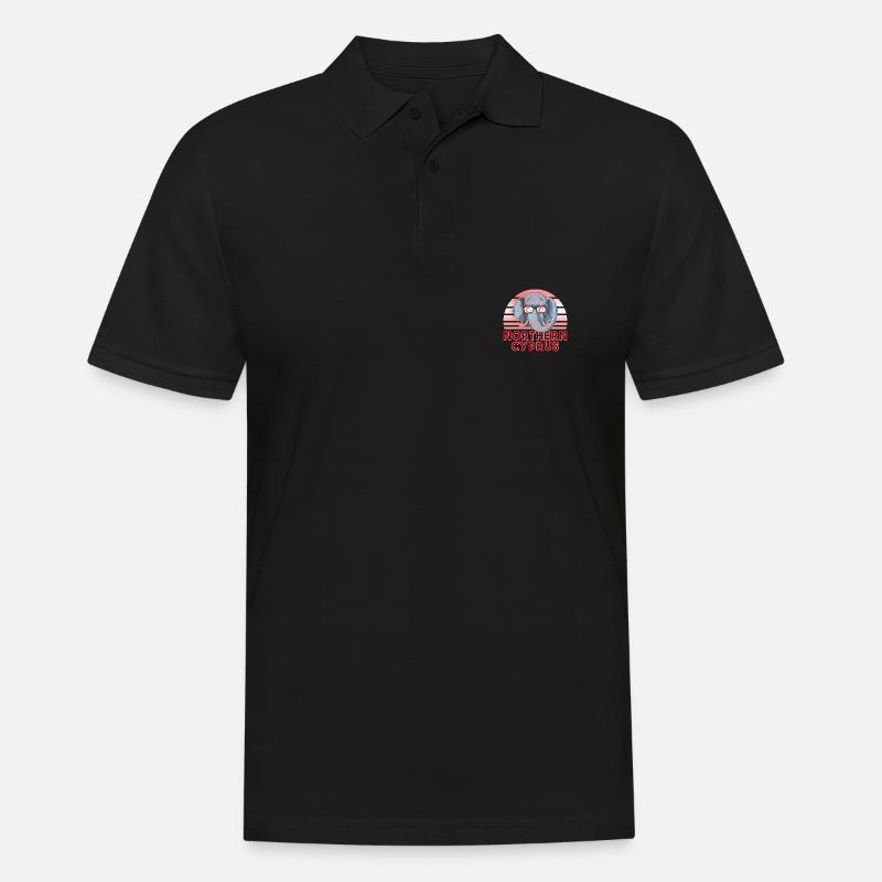 Nordzypern - Männer Poloshirt - Schwarz