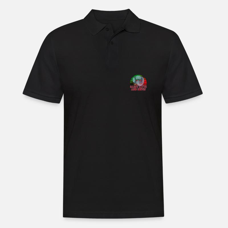 St. Kitts und Nevis - Männer Poloshirt - Schwarz