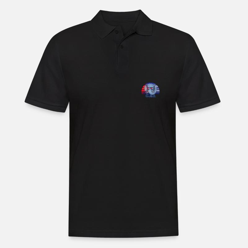 Kuba - Männer Poloshirt - Schwarz