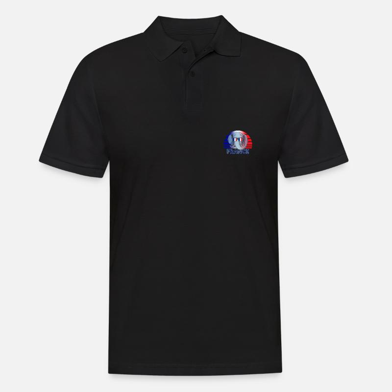 Frankreich - Männer Poloshirt - Schwarz