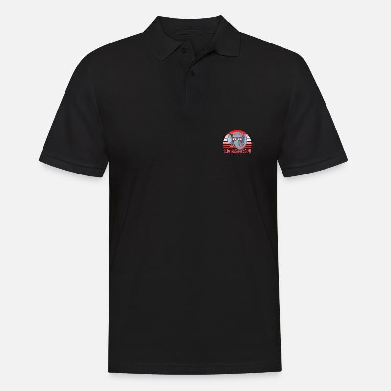 Libanon - Männer Poloshirt - Schwarz