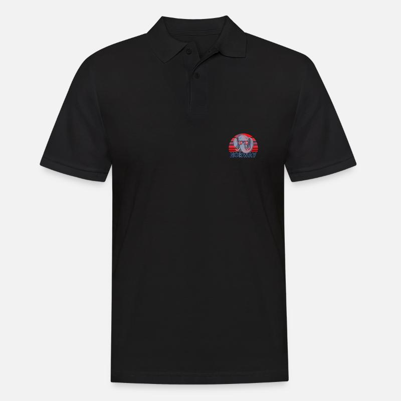 Norwegen - Männer Poloshirt - Schwarz