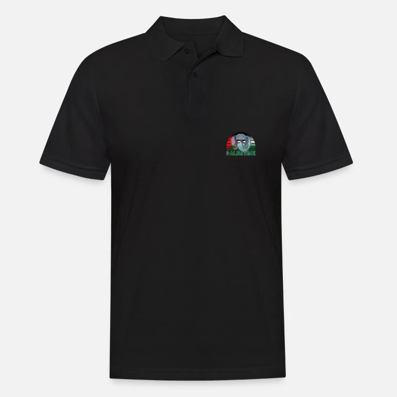 Palästina - Männer Poloshirt - Schwarz