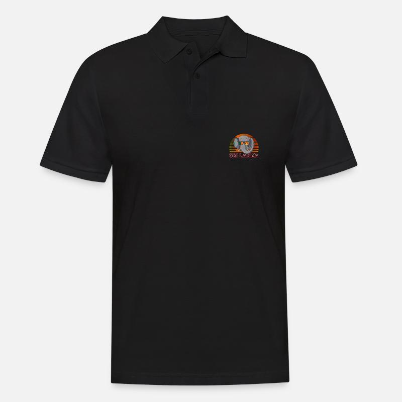 Sri Lanka - Männer Poloshirt - Schwarz