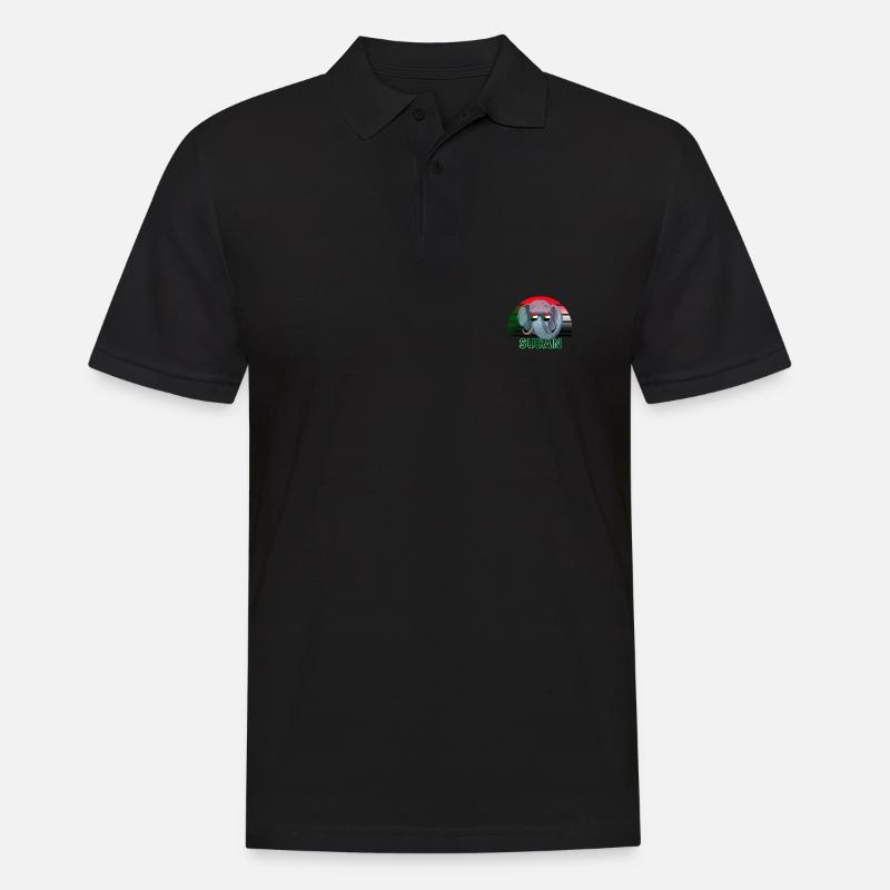Sudan - Männer Poloshirt - Schwarz