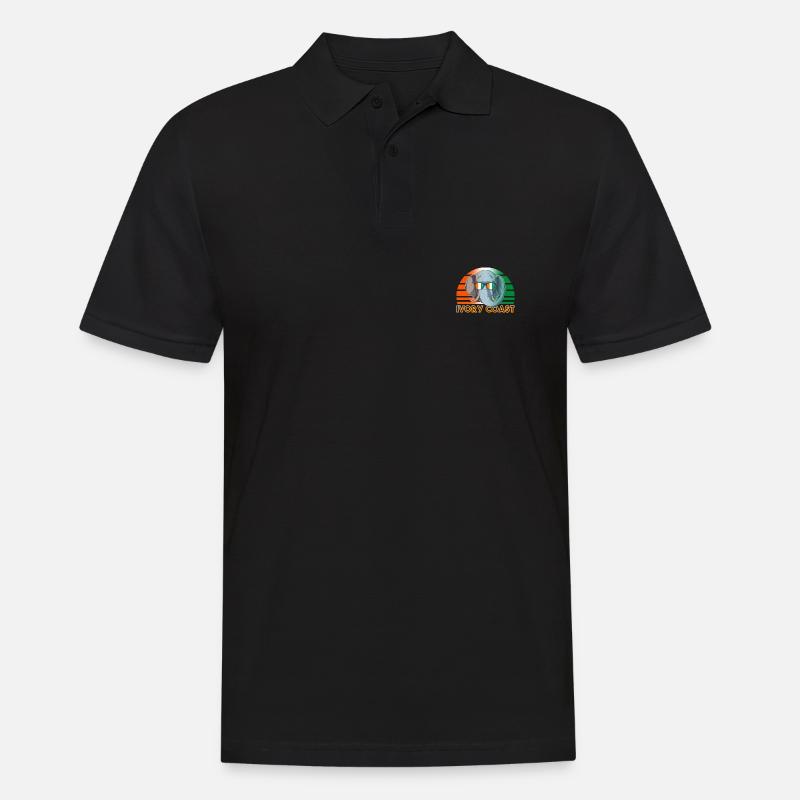 Elfenbeinküste - Männer Poloshirt - Schwarz