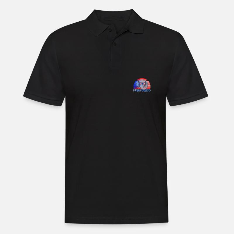 Puerto Rico - Männer Poloshirt - Schwarz