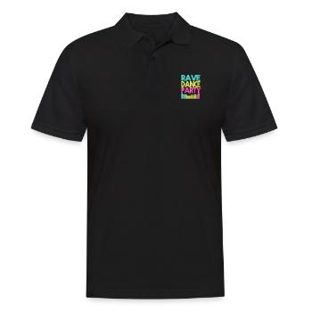 Rave Tanzen Party - Männer Poloshirt - Schwarz - Vorne - Kai (181cm)